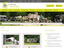 Tablet Screenshot of campingdeberken.nl